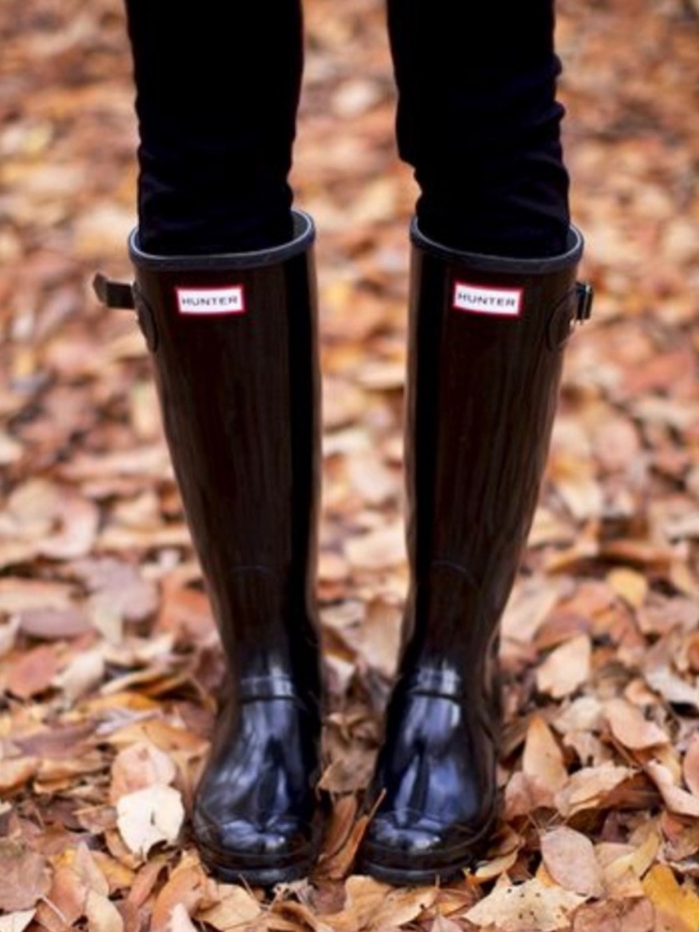 Hunter Original Gloss Tall Rain Boots Waterproof Preppy Fall Women’s Size 10